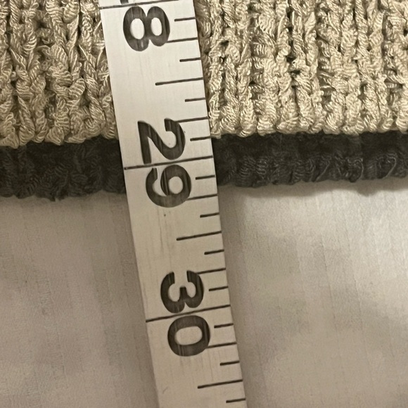 Easel Cream, Tan & Gray Colorblock Oversized Knit Sweater, size 3X - Picture 8 of 10